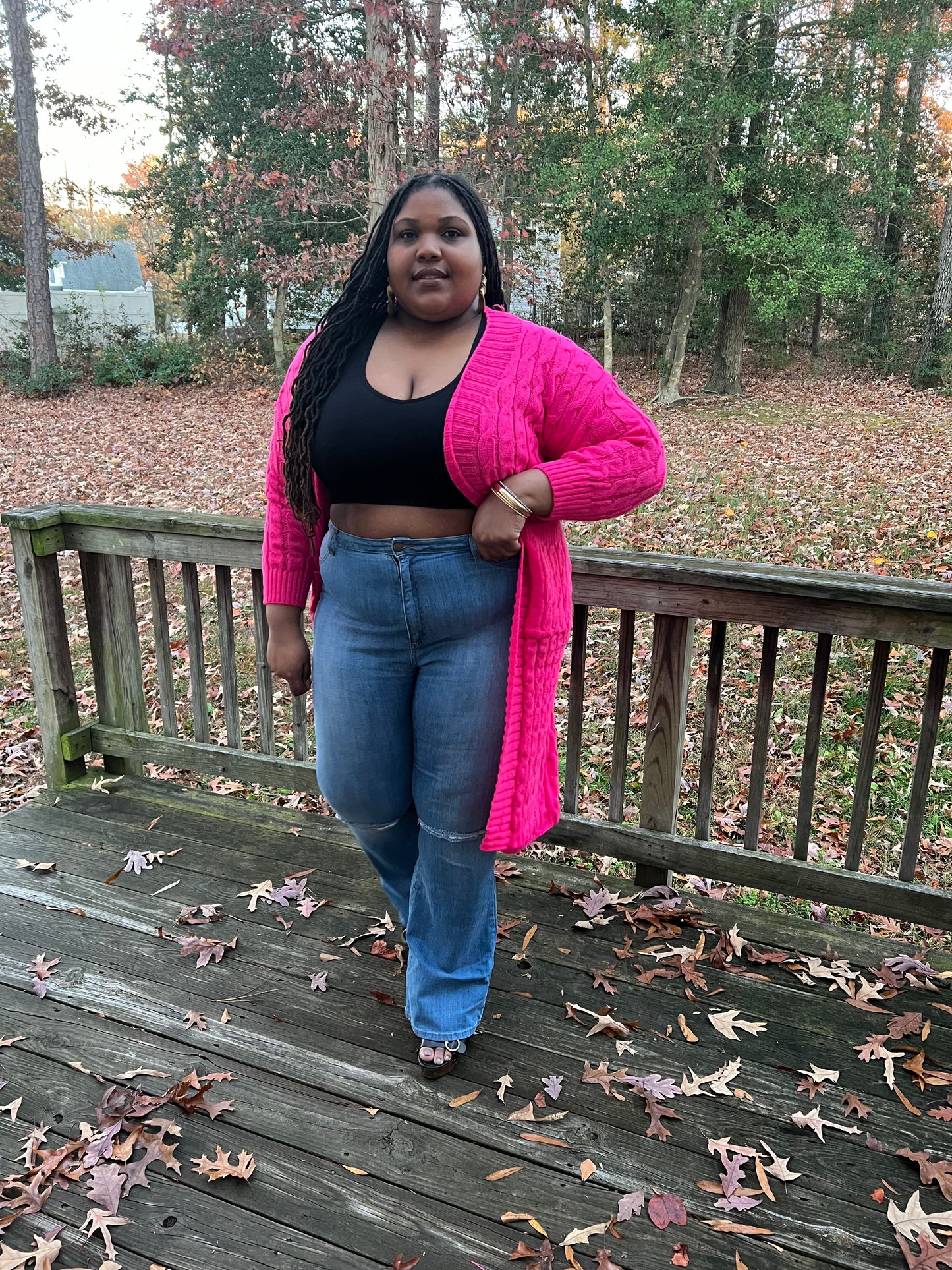 The All-Day Knit Cardigan (Hot Pink)