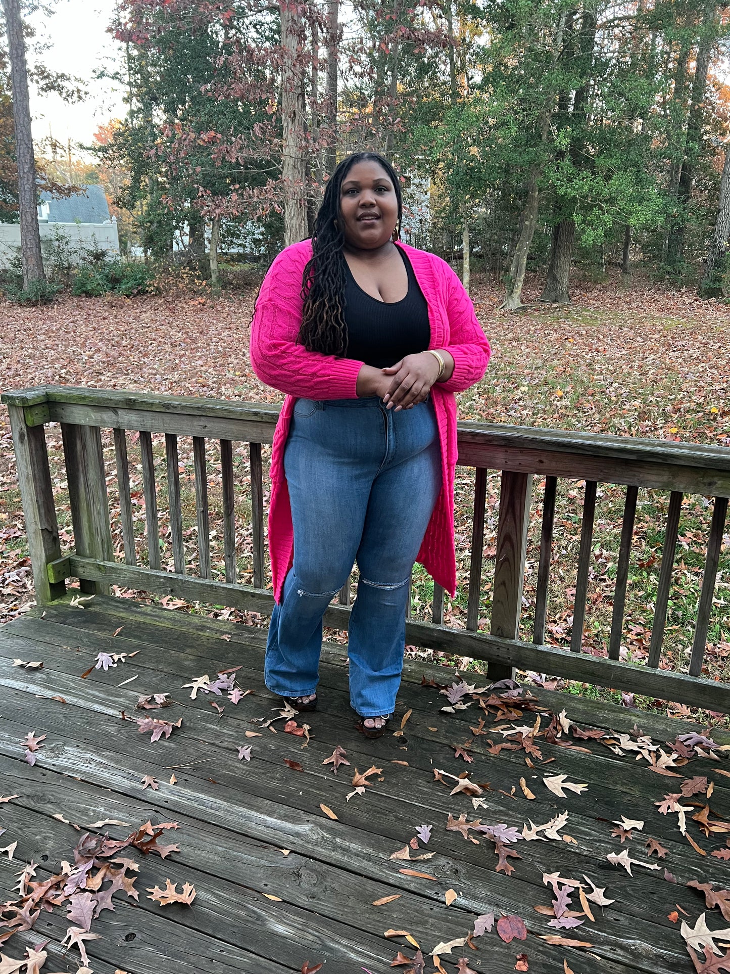 The All-Day Knit Cardigan (Hot Pink)