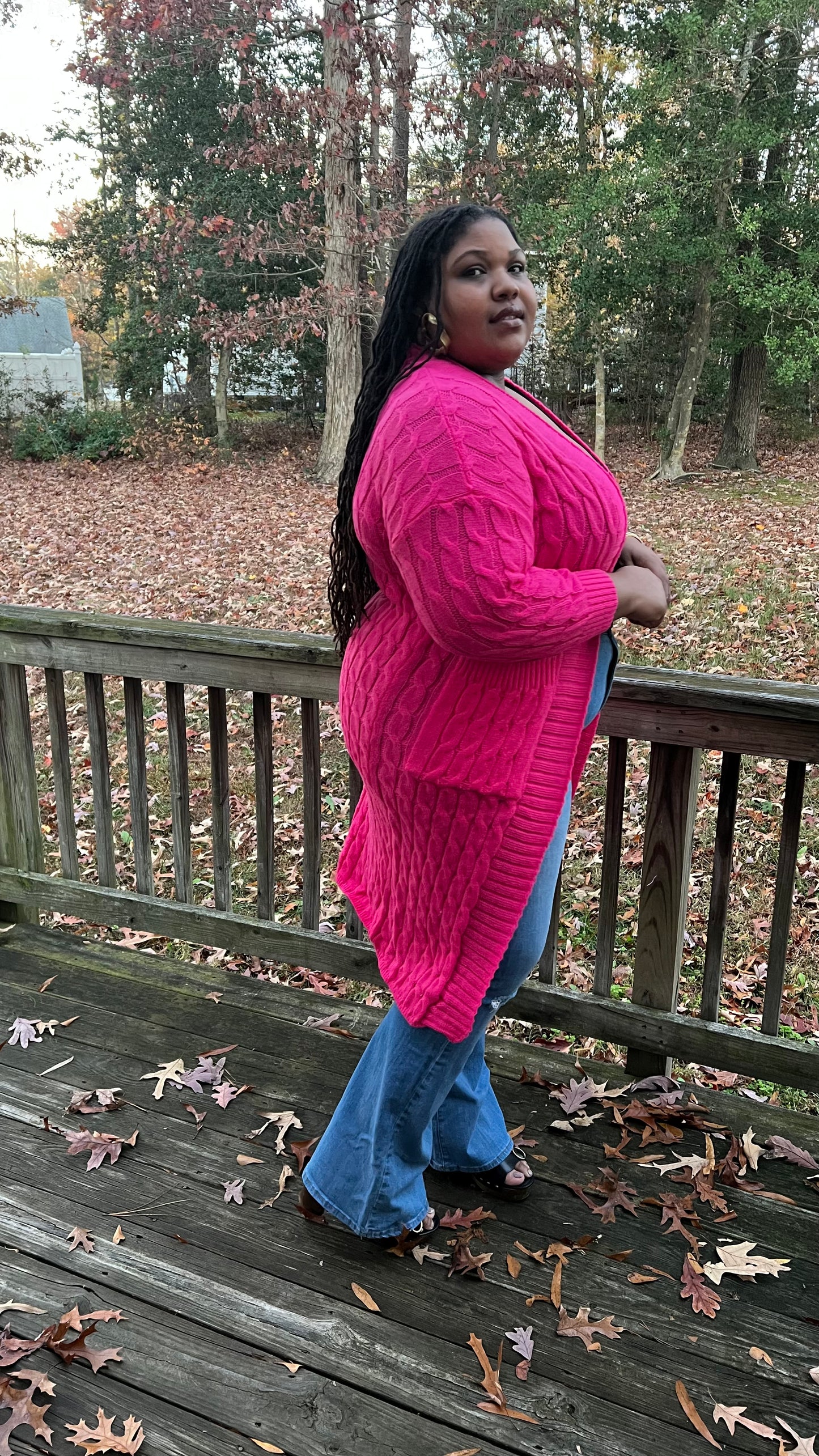 The All-Day Knit Cardigan (Hot Pink)