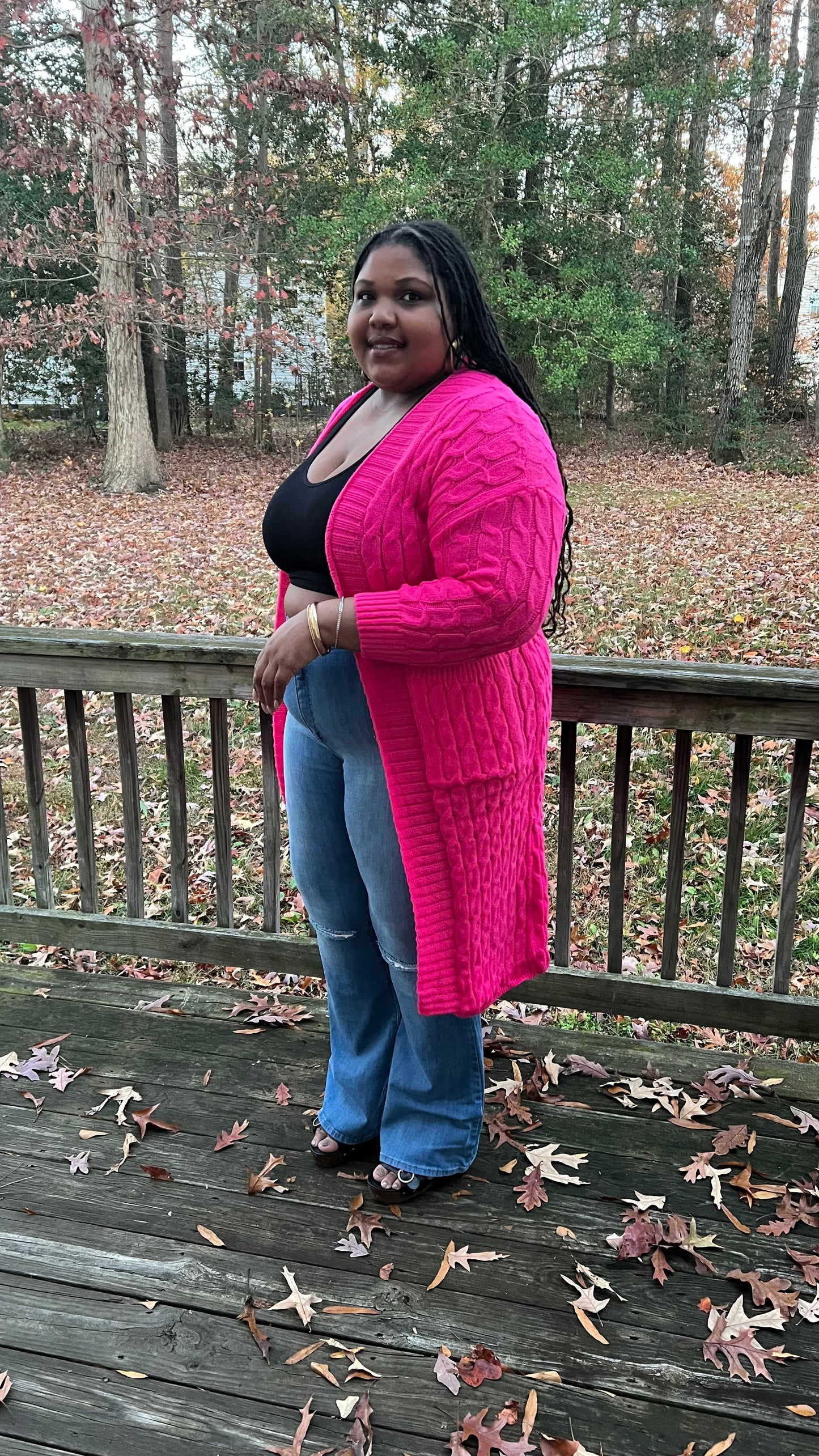 The All-Day Knit Cardigan (Hot Pink)