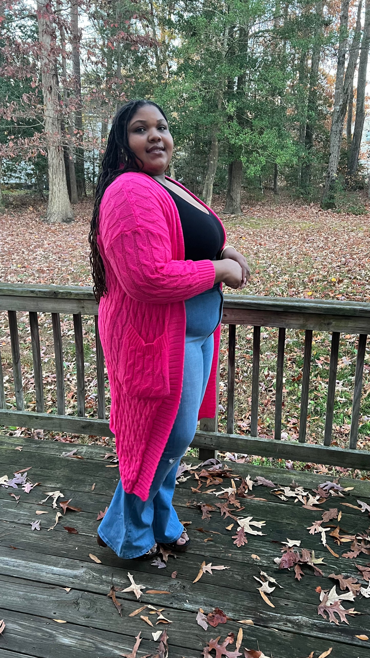 The All-Day Knit Cardigan (Hot Pink)