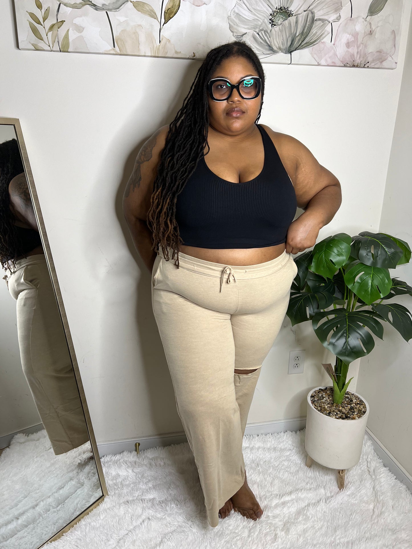 French Terry Sweatpants (Khaki)