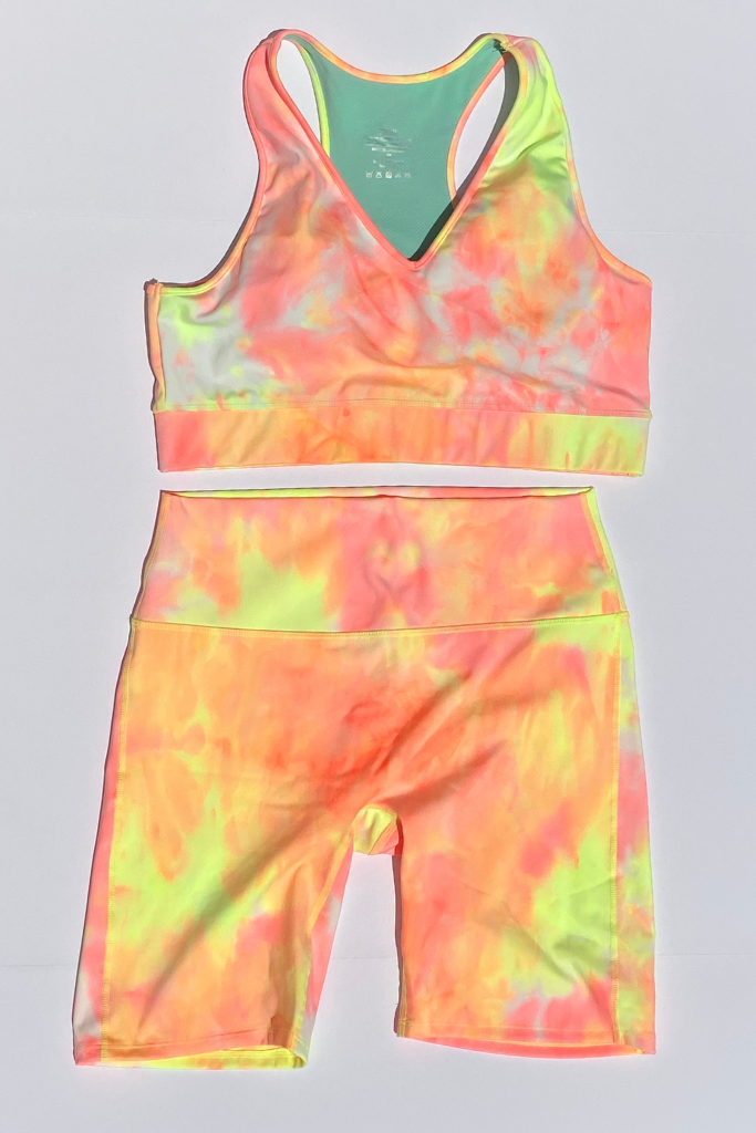 (Plus) Atheltic Tie-Dye Biker Set