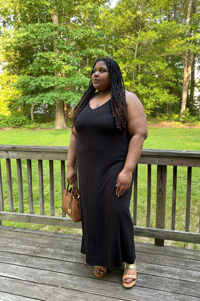 (Plus) Cami Maxi Dress with Pockets