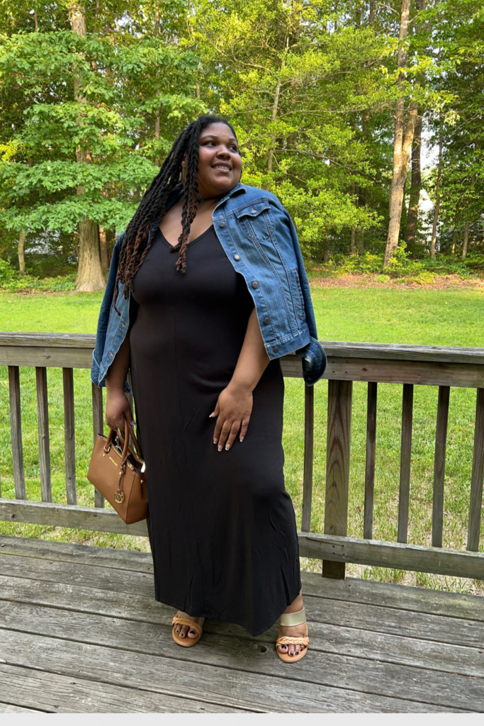 (Plus) Cami Maxi Dress with Pockets