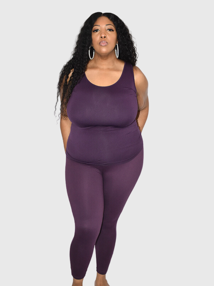 (Plus) Seamless Tank and Leggings Set