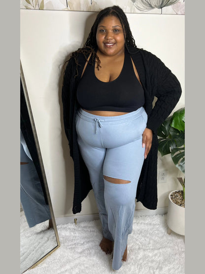 French Terry Sweatpants (Ash Blue)