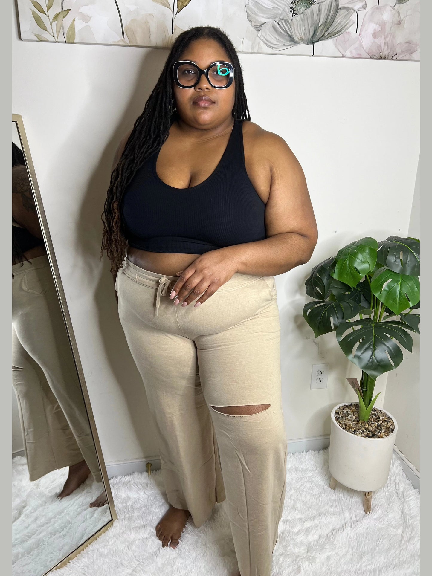French Terry Sweatpants (Khaki)