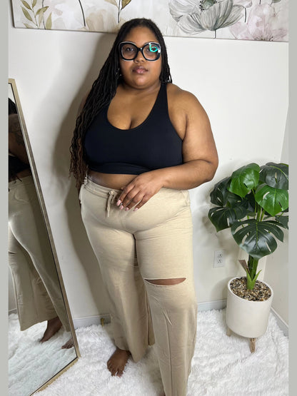 French Terry Sweatpants (Khaki)