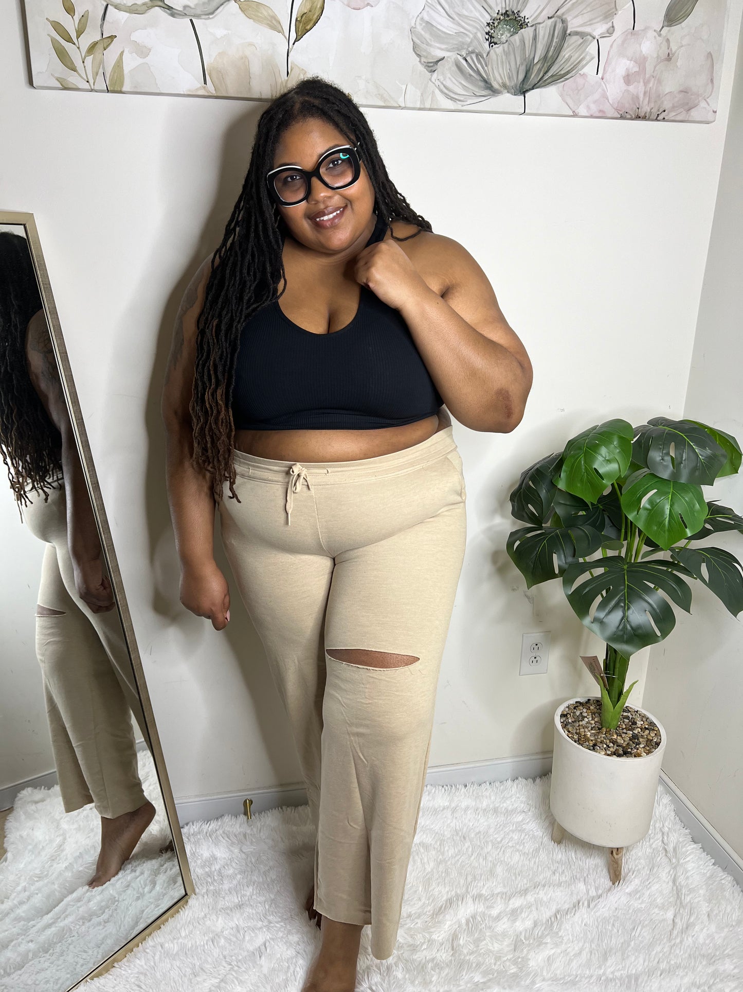 French Terry Sweatpants (Khaki)